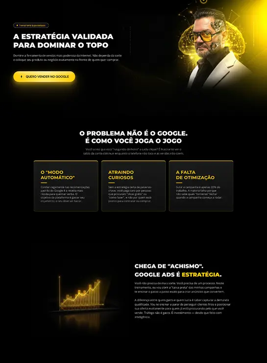 Layout de alta conversão para páginas de captura criado pela Head Marketing